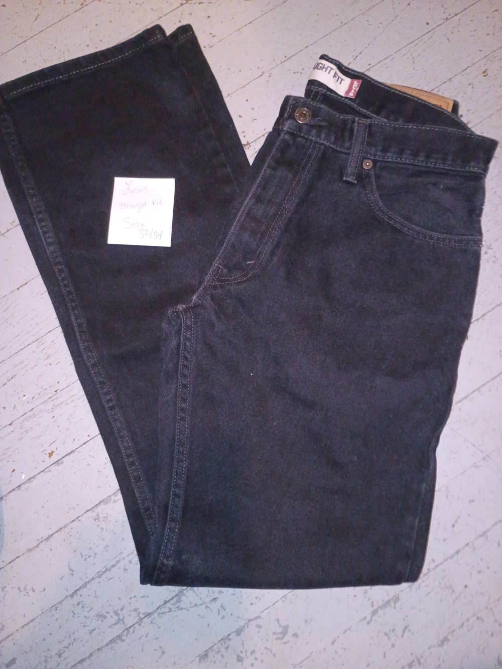 Levi's Men's Black Straight Jeans
